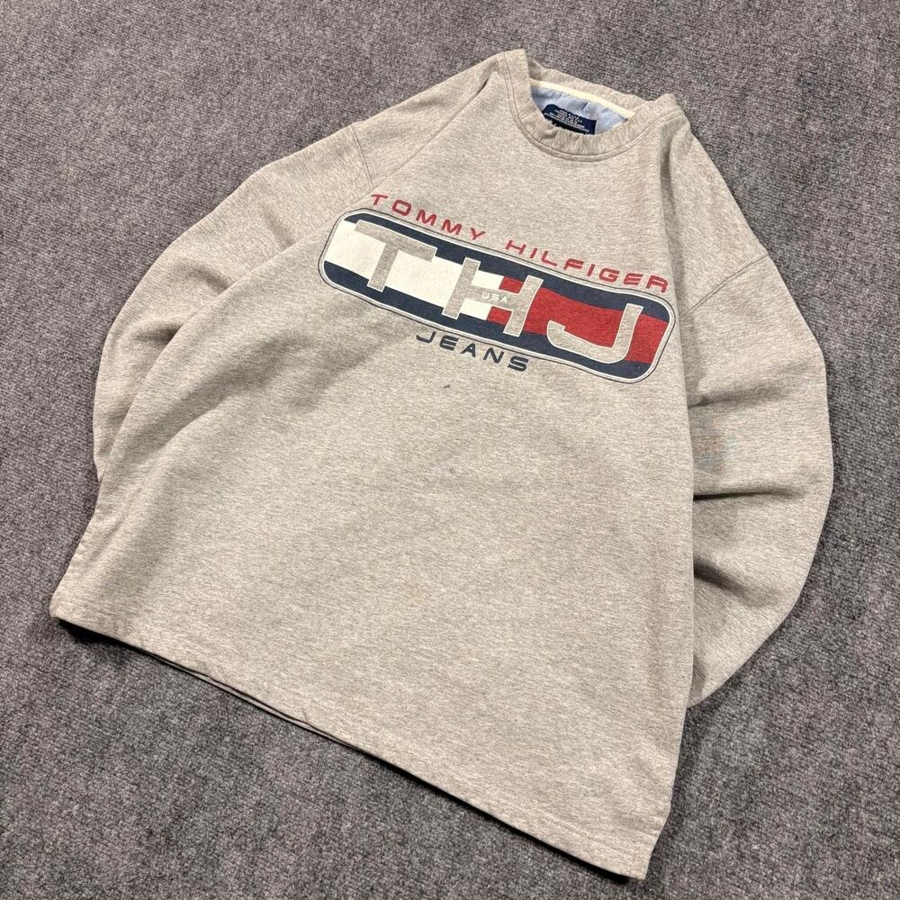 Vintage 90s Tommy Hilfiger Jeans 1/4 Sleeve Sweatshirt